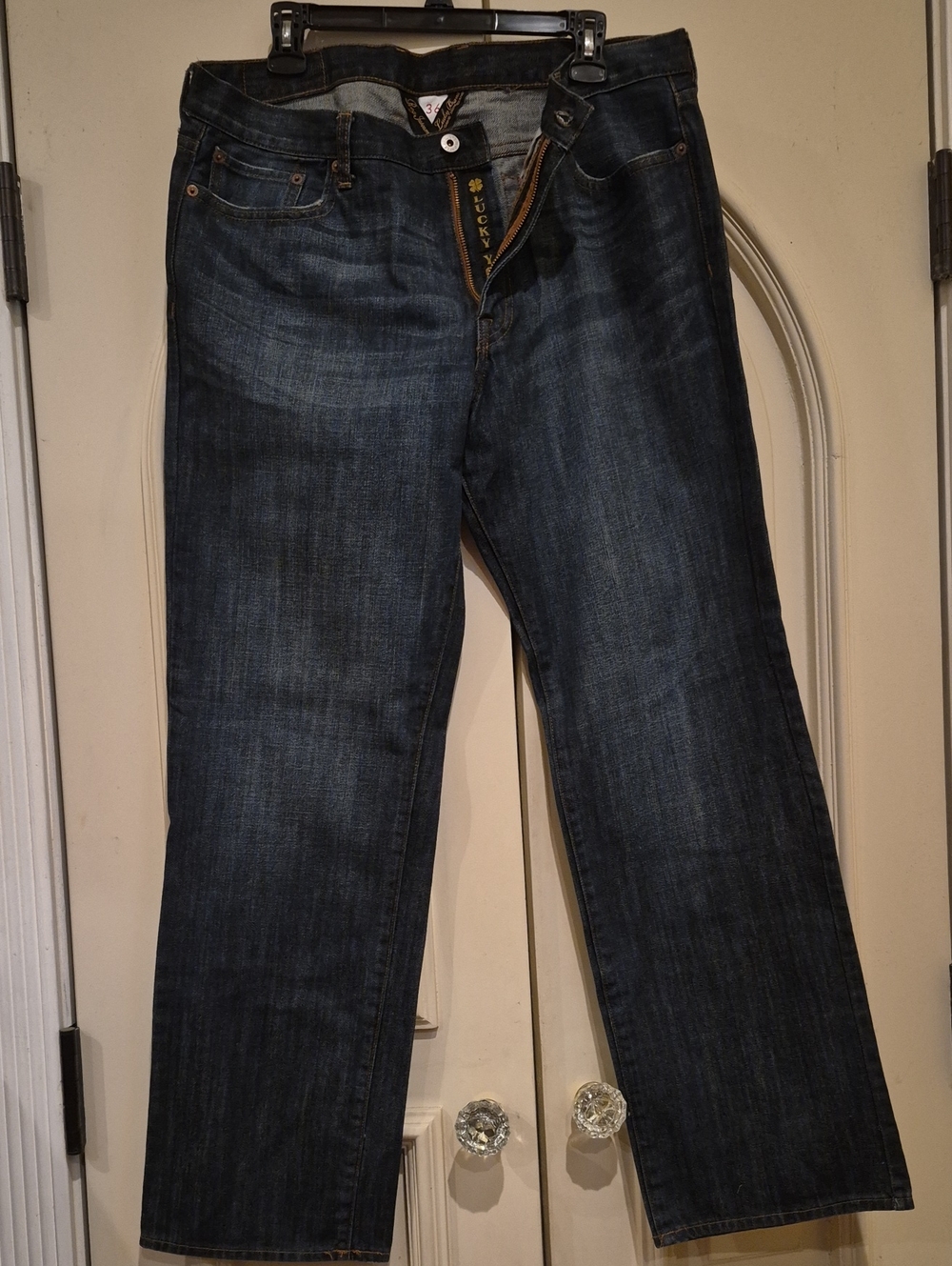 Lucky Brand Men's Deep Indigo Relaxed Straight Jeans